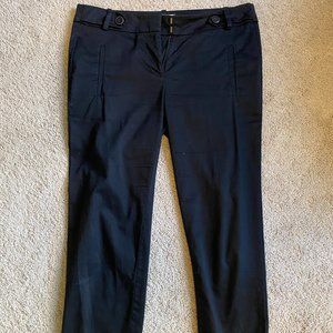 Loft Black Ankle Cropped Dress Pants